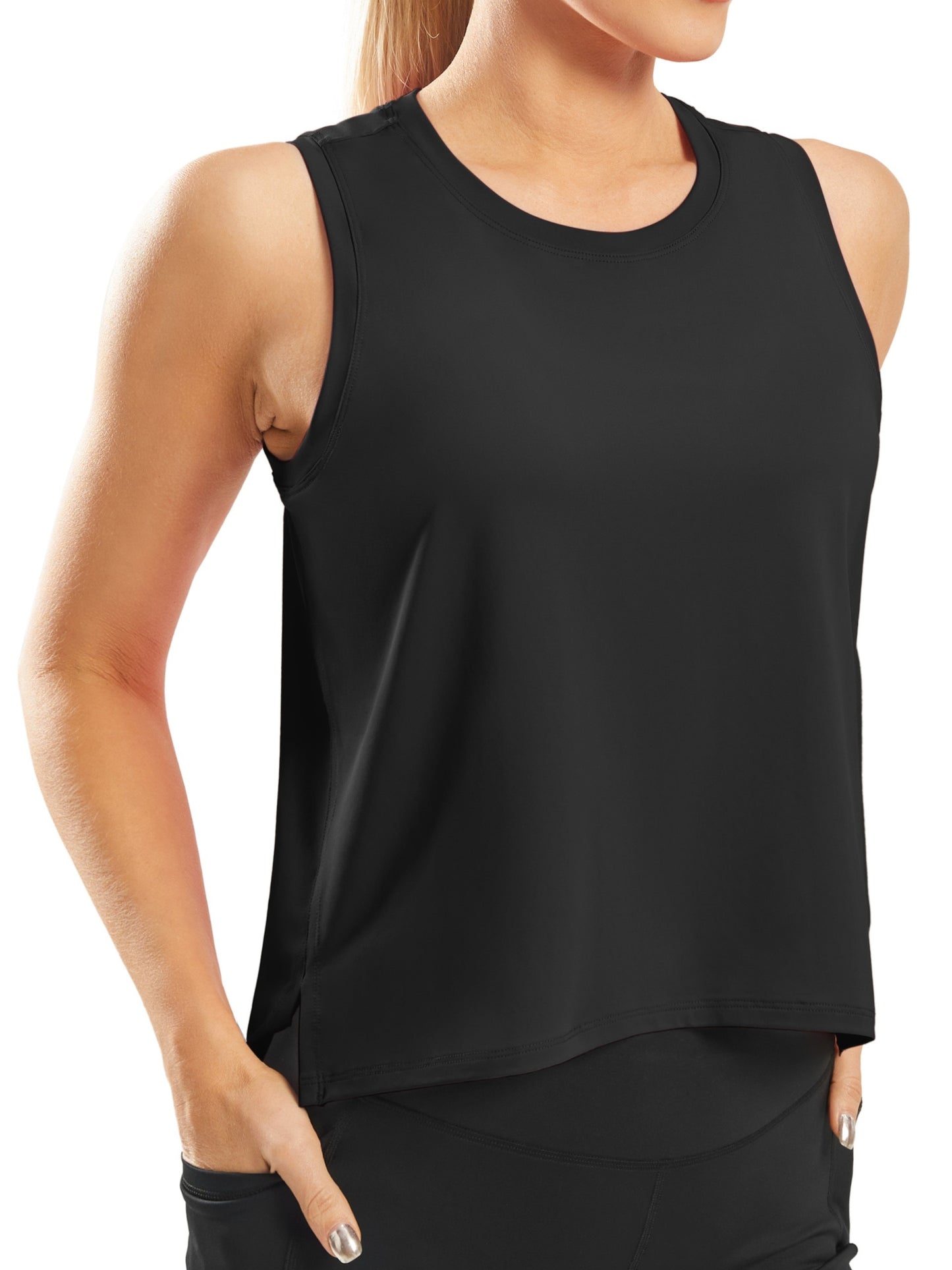 Ice Silk Crop Workout Tank Tops