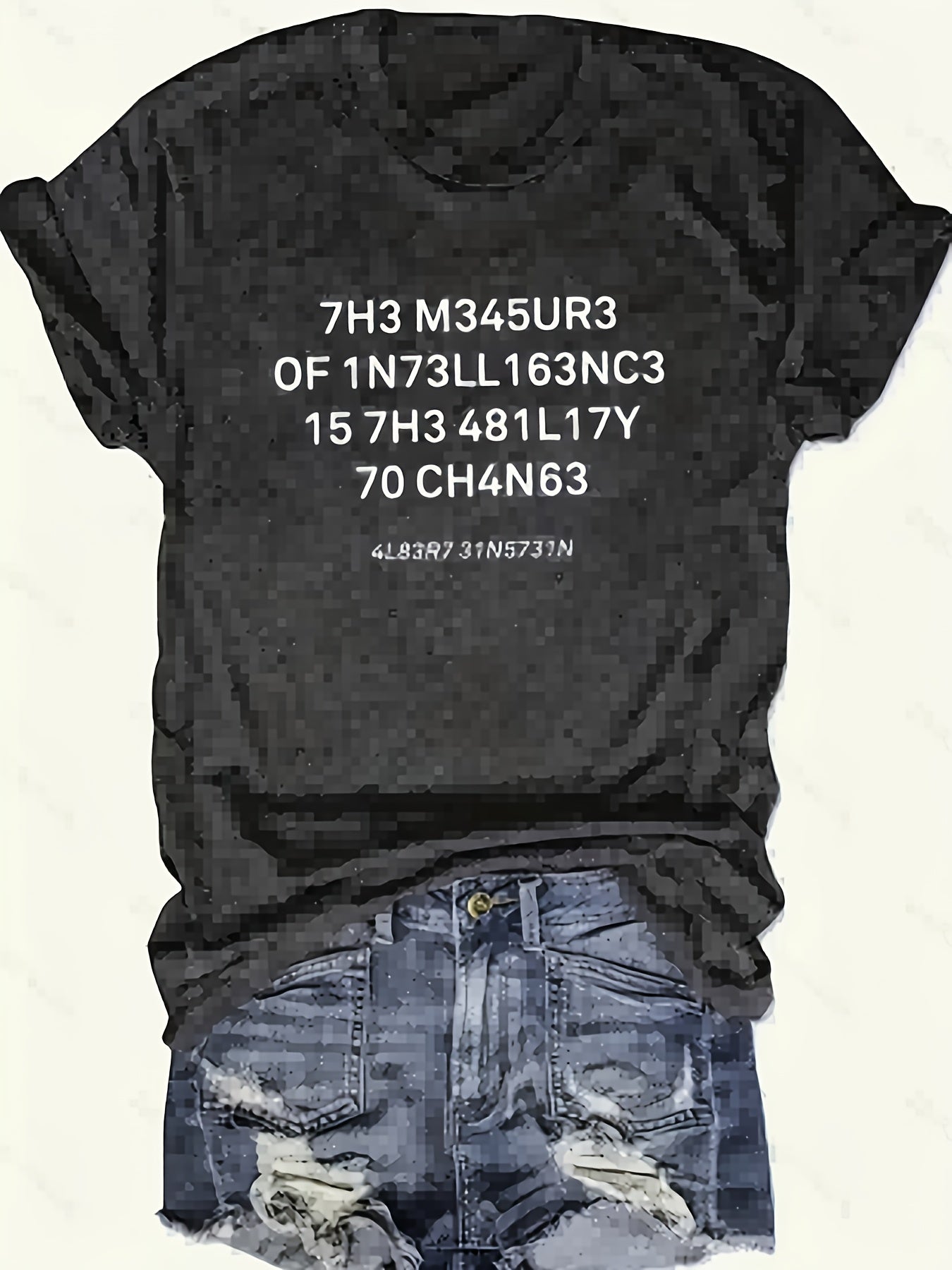 Women's Chic Letter Print Tee - Comfy, Casual Short Sleeve Crew Neck T-shirt For Everyday Wear & Stylish Layering