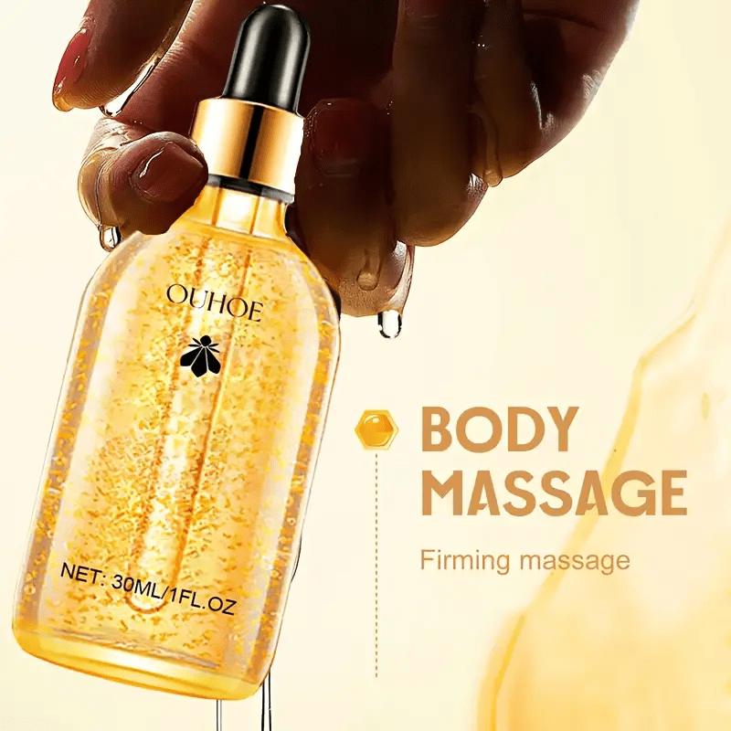 5 Pieces Honey Body Firming Oil 1.05 Fluid Ounce Bee Oil for Tight Skin Moisturizes with Chamomile Ginger Vitamin E and Glycerin Firm Waist Hips and Thighs Hypoallergenic Fragrance Free Suitable for All Skin Types