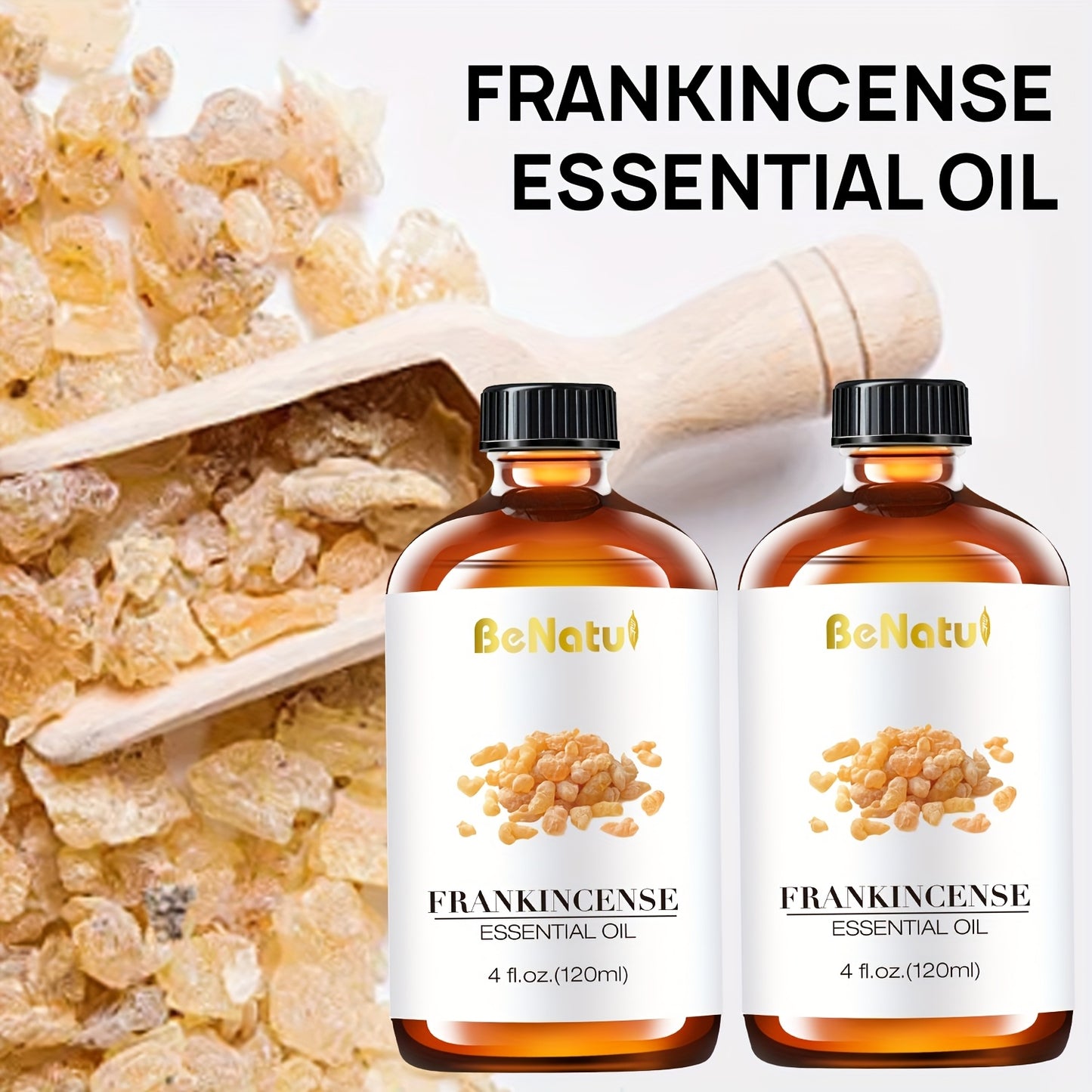 2 Piece 4.06 Ounce Frankincense Essential Oil Benatu Suitable for Massage Bathing Facial Body Nail Hair Eyelash Gift for Mothers Girlfriends Relatives
