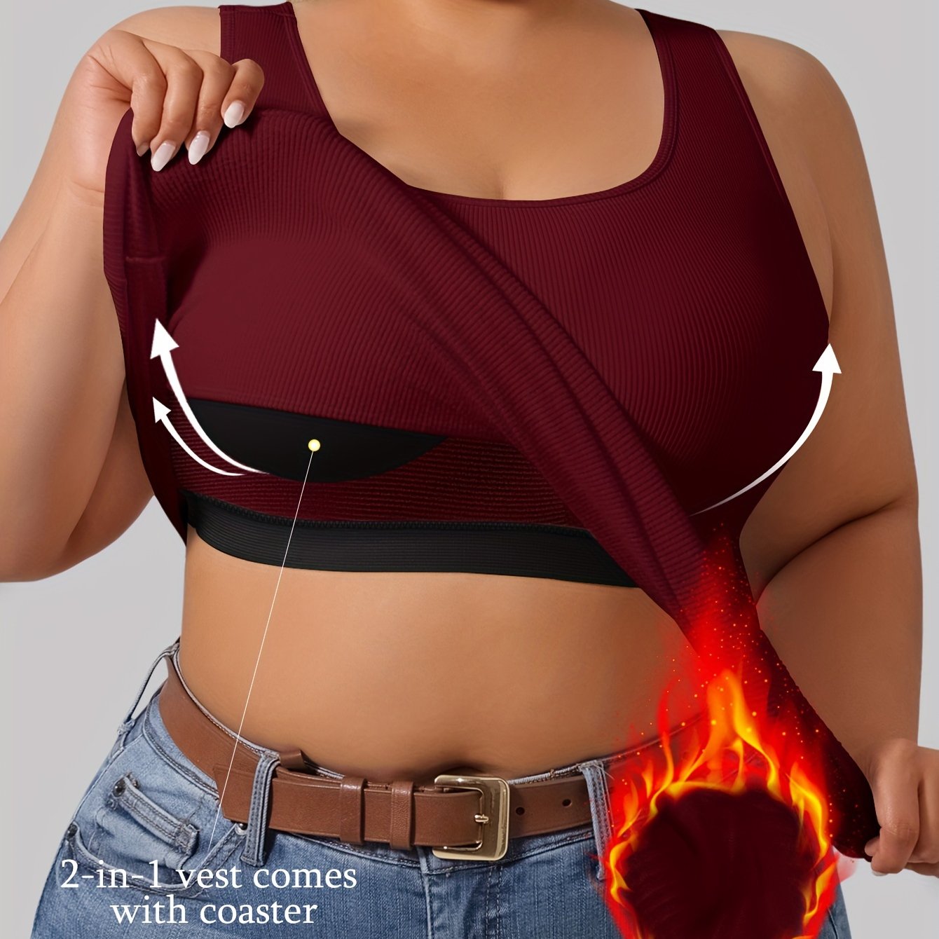 Women's Plus Size Sleeveless Tank Top