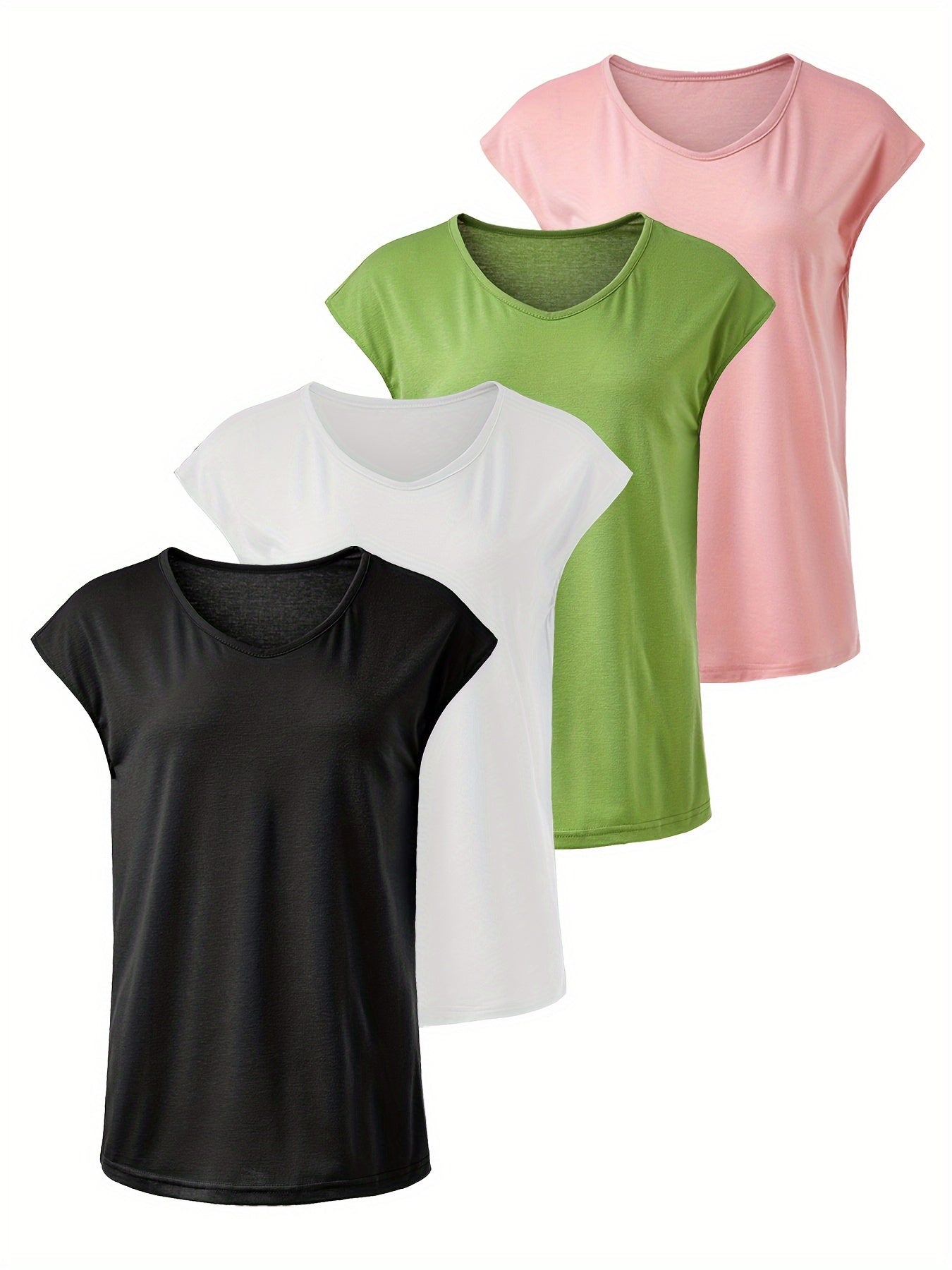 4pcs Women's Casual Sports T-Shirts