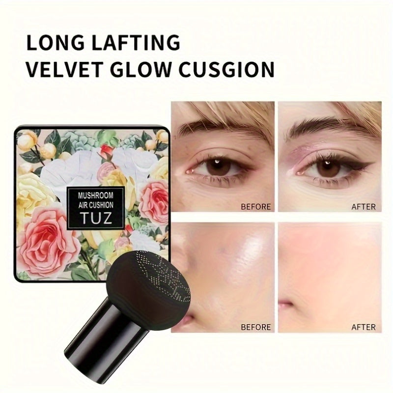 Mother's Day Gift 2pcs Mushroom Head Air Cushion Foundation Makeup BB Cream CC Cream Flawless Lightweight Full Coverage Long Lasting Moisturizing Concealer Natural Nude Makeup