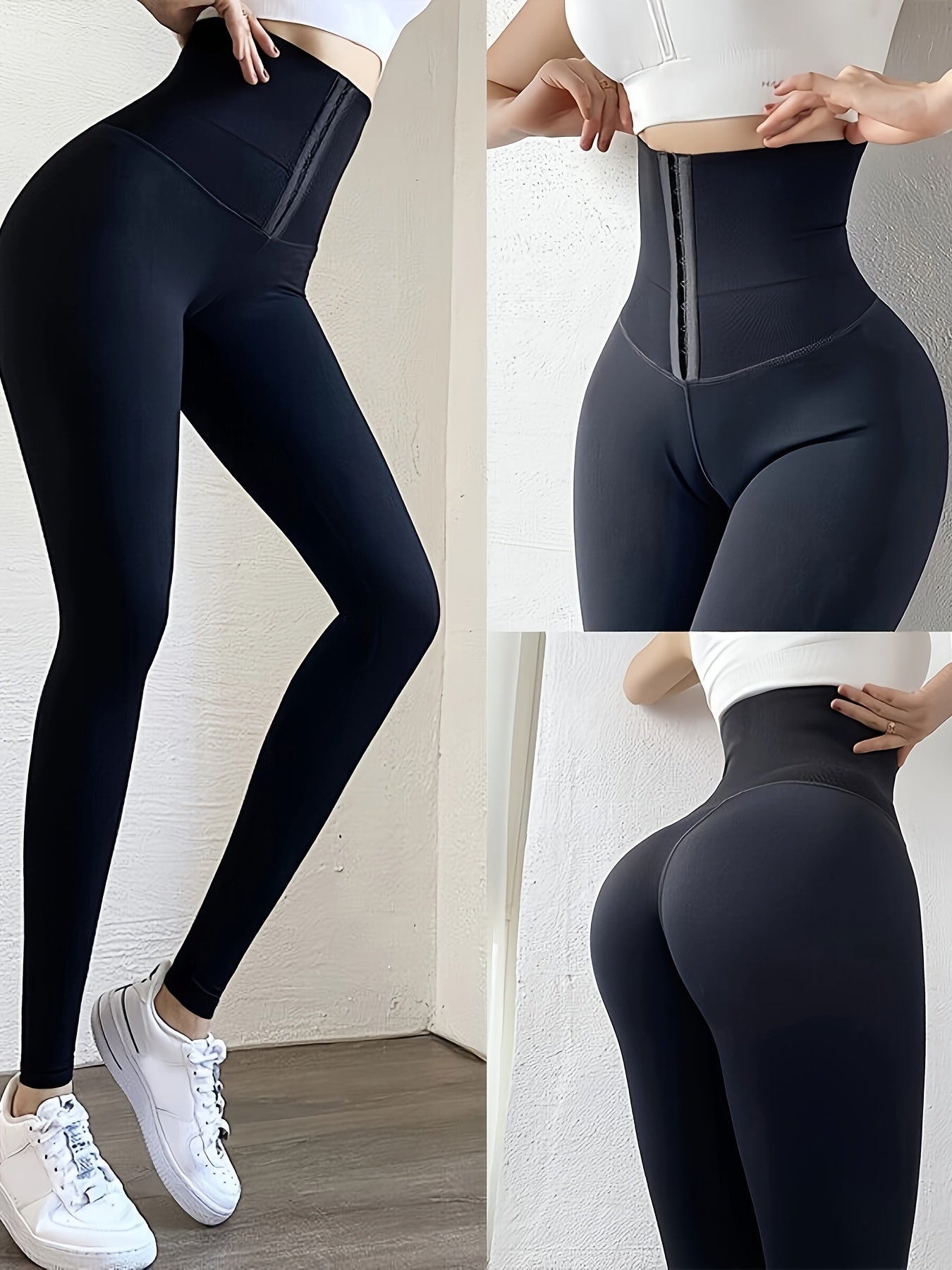 1 Pair High-Waist Tummy Control Yoga Leggings for Women