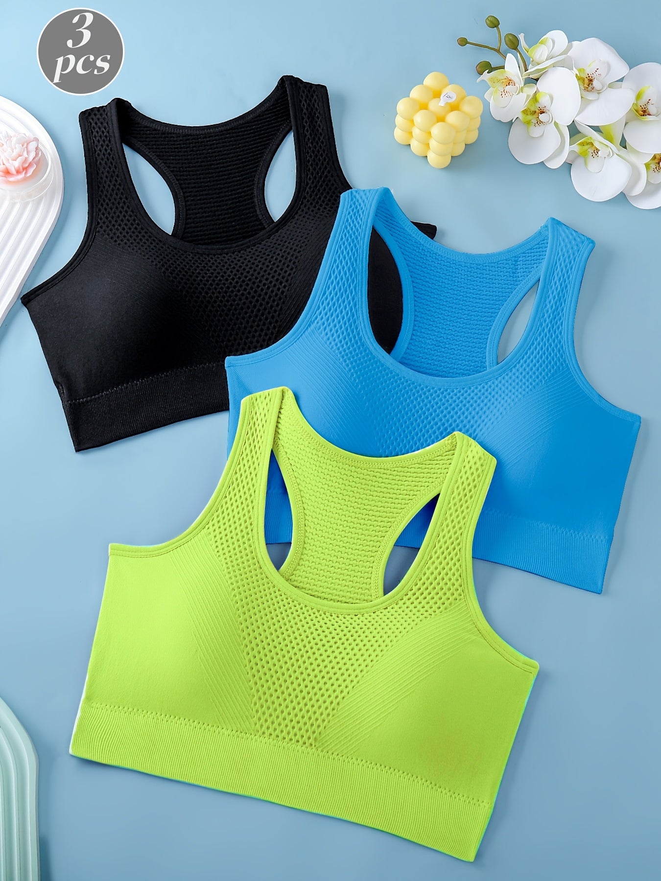 3pcs Sports Bras For Women,