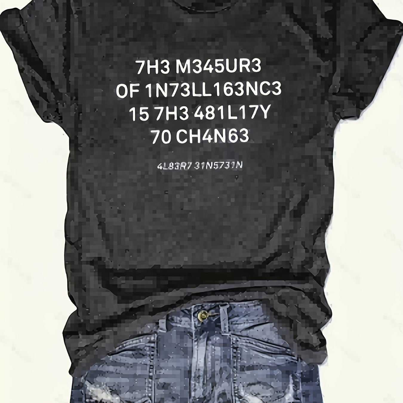 Women's Chic Letter Print Tee - Comfy, Casual Short Sleeve Crew Neck T-shirt For Everyday Wear & Stylish Layering