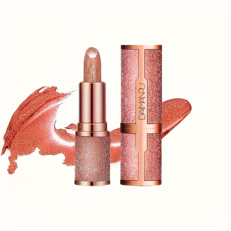 3 Pcs Set Glitter Lipstick Sparkling Lip Balm Starry Shimmer Moisturizing Lip Balm Long Lasting Lip Makeup Beauty Cosmetic for Lustrous Radiant Lips