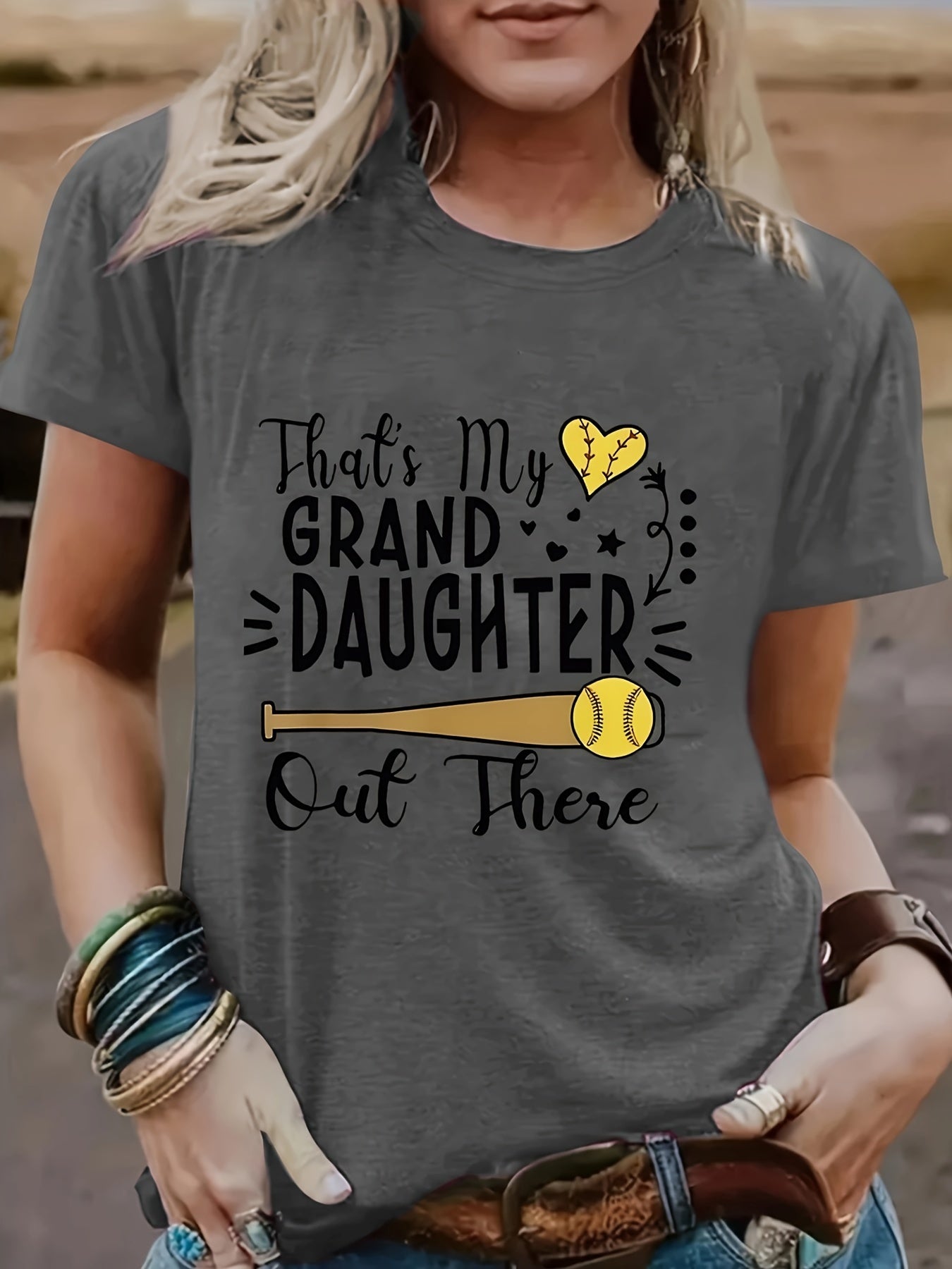 Fashionable Womens Graphic Print T-Shirt - Casual Short Sleeve Crew Neck Top - Lightweight & Breathable For Spring & Summer Wardrobe