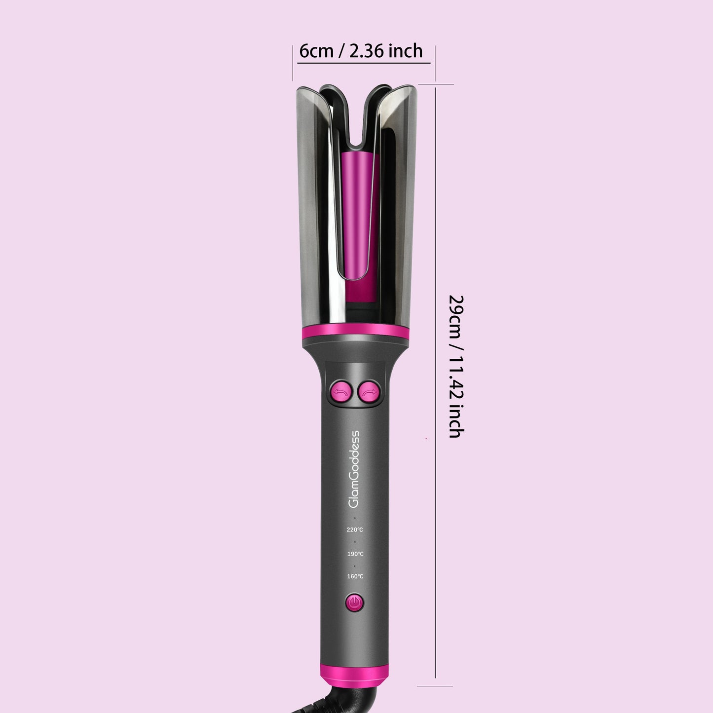 Automatic Curling Iron Electric Rotating Hair Curler With Anti-Tangle Anti-Scald Design Portable Heated Hair Curling Roller For Women Ideal Gift For Mother's Day Birthday And Christmas