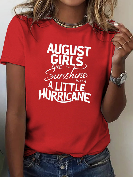 August Girl Is Sunshine Pure Women's T-shirt Comfortable Edition