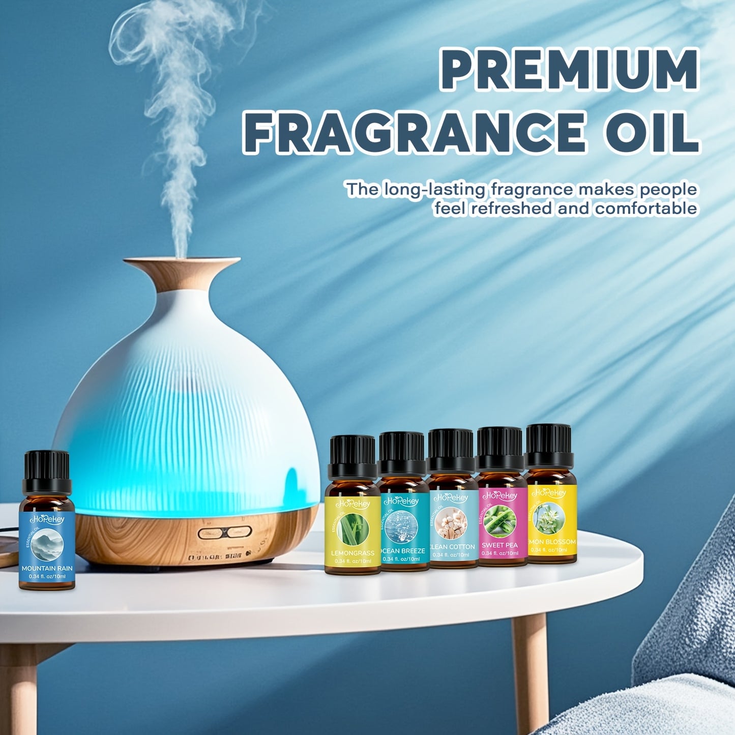 6 Piece Essential Oil Set Box Butler Themed Gift Box Ocean Breeze Lemongrass Lemon Blossom Cleaning Mountain Rain Sweet Pea Multiple Scents Unique Fragrance Long Lasting Scent Party Small Gift Party Surprise