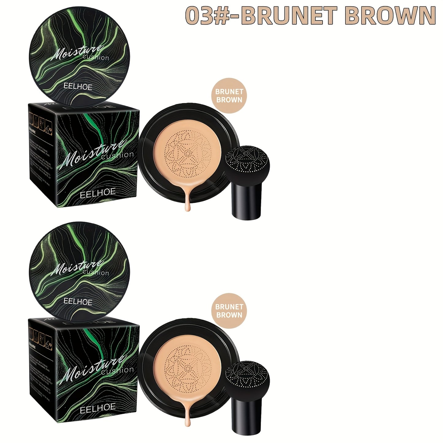 Mushroom Head Sponge BB Cream Foundation Full Coverage Long Lasting Moisturizing Concealer Base Makeup Natural Nude Makeup Primer CC Foundation Easter Gift