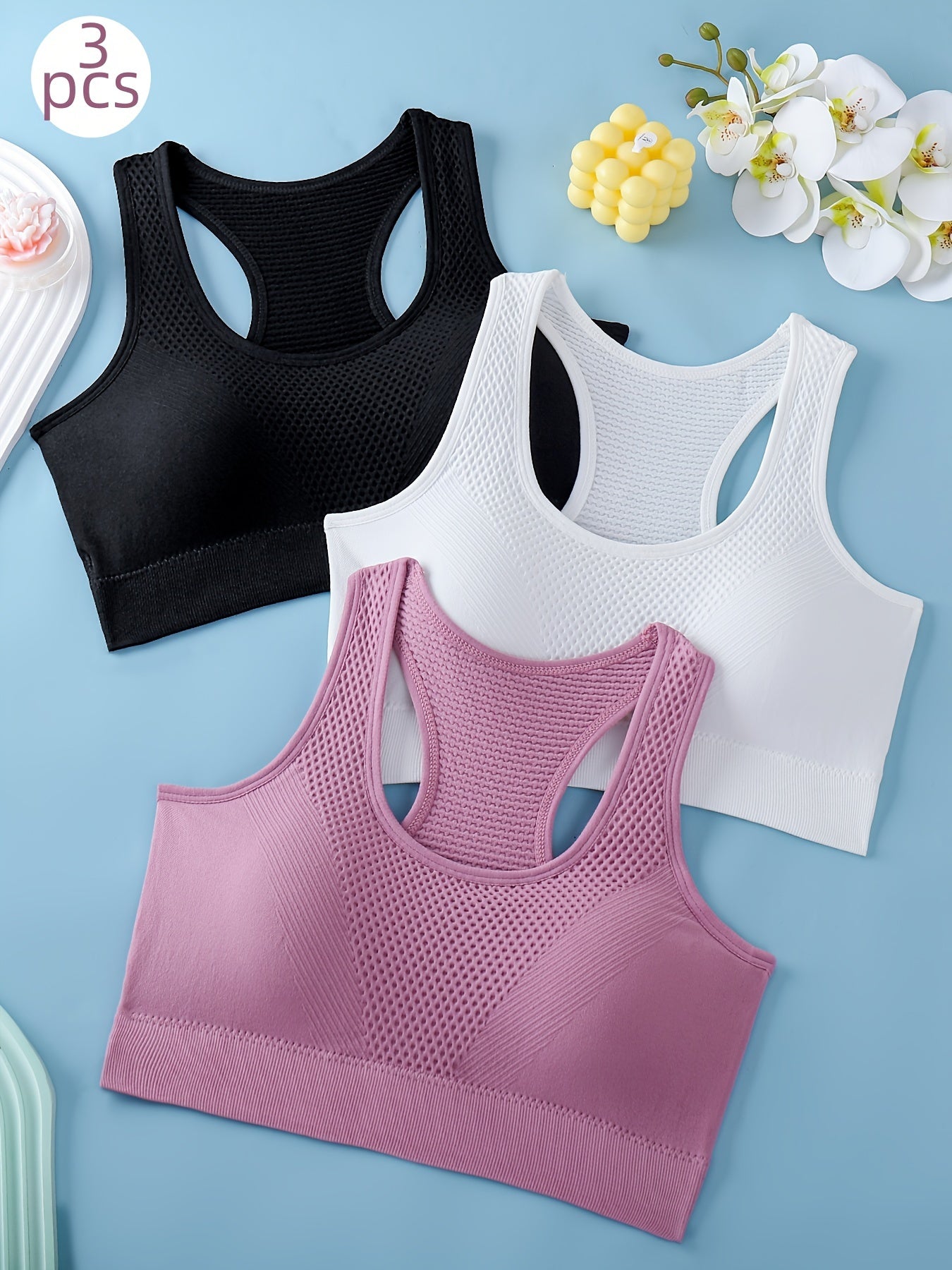 3pcs Sports Bras For Women,