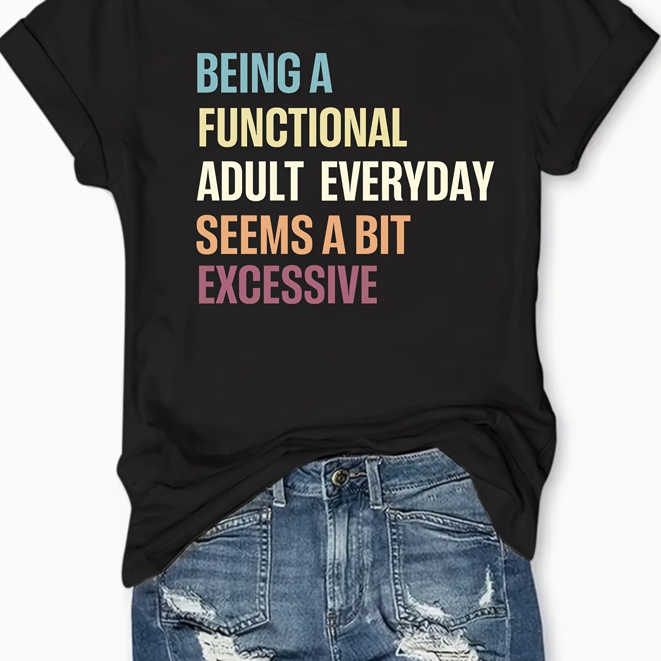 Colorful Women's Graphic Print T-Shirt