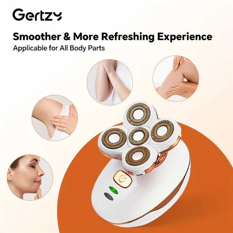 Women's Electric Shaver Portable Painless Hair Removal Machine Cordless Bikini Trimmer for Legs Armpits and Face