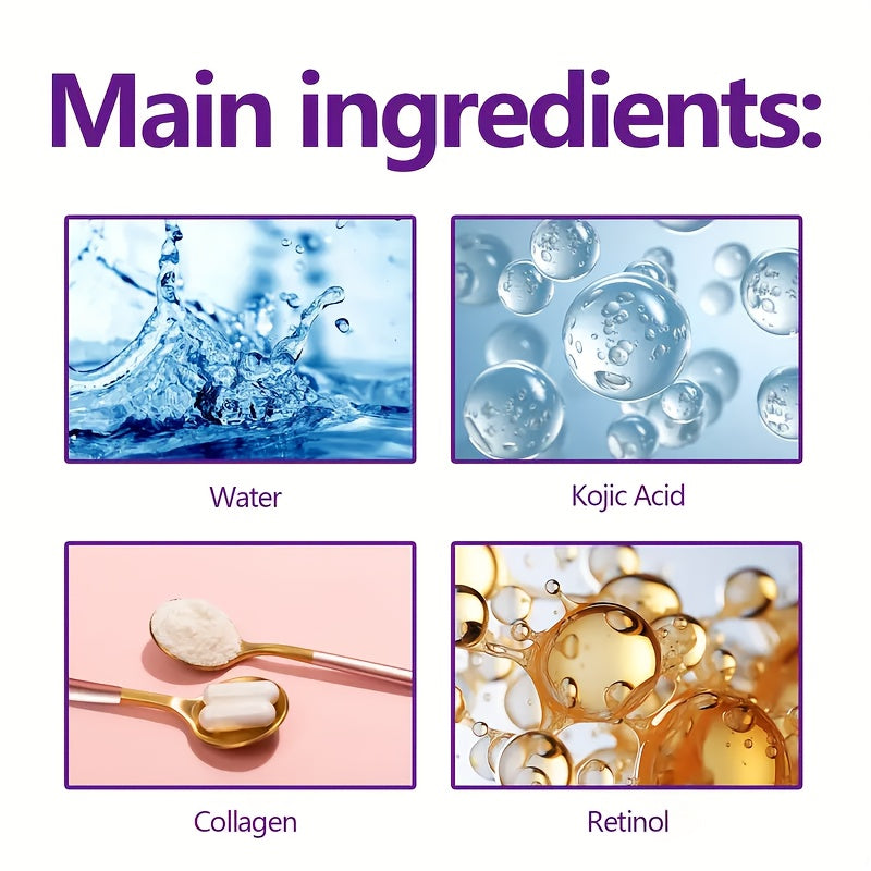 4 Packs 30ml Instant Face Lift Cream with Kojic Acid Collagen and Retinol for Hydrated and Moisturized Skin