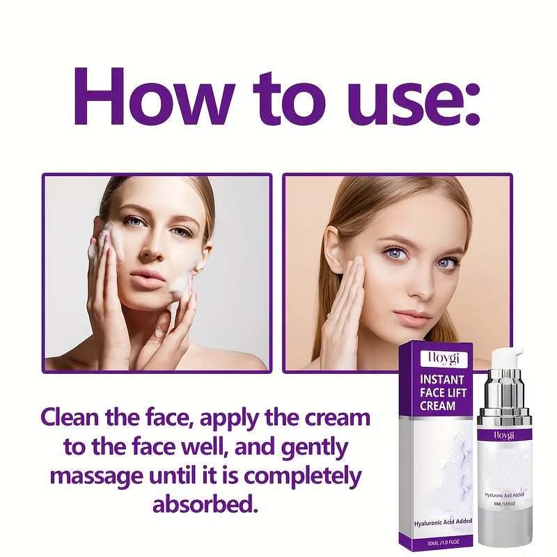 4 Packs 30ml Instant Face Lift Cream with Kojic Acid Collagen and Retinol for Hydrated and Moisturized Skin