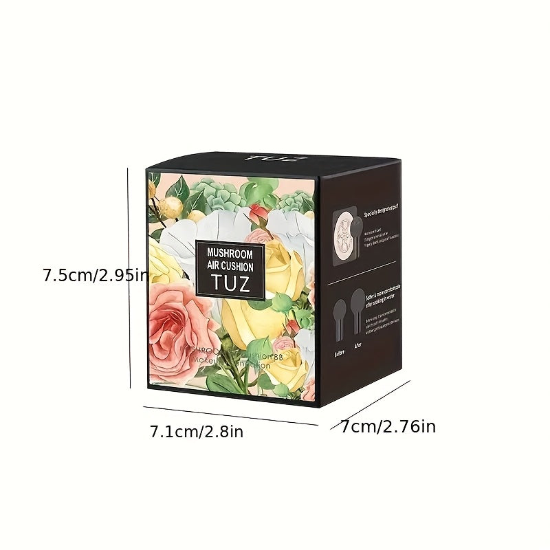 Mother's Day Gift 2pcs Mushroom Head Air Cushion Foundation Makeup BB Cream CC Cream Flawless Lightweight Full Coverage Long Lasting Moisturizing Concealer Natural Nude Makeup