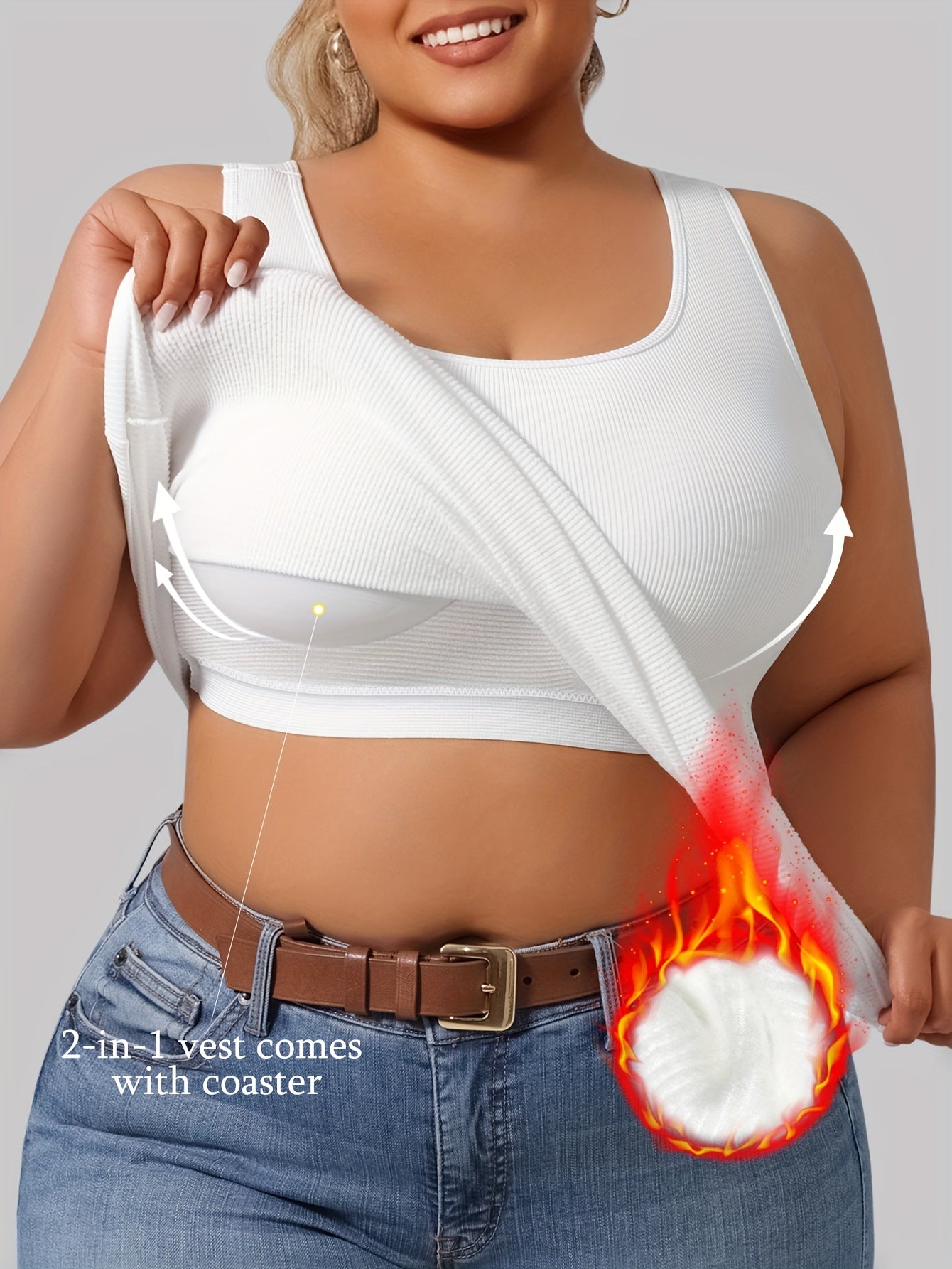 Women's Plus Size Sleeveless Tank Top