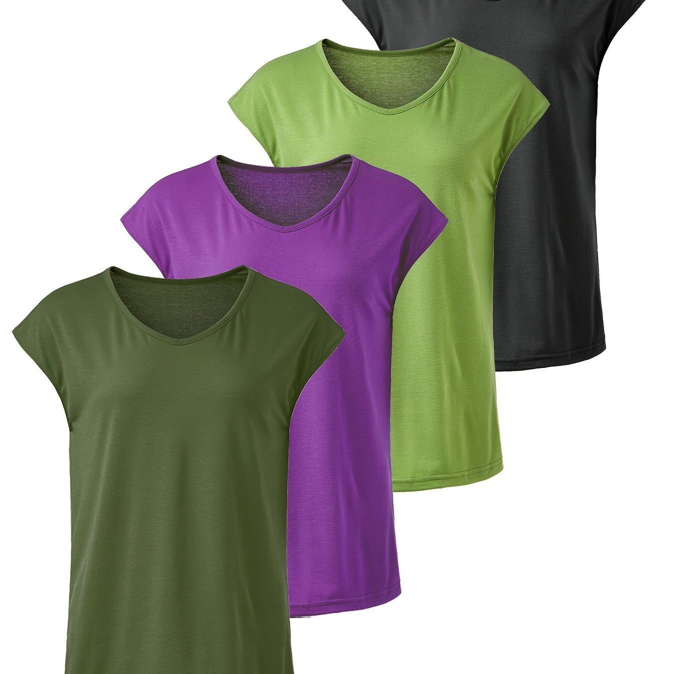 4pcs Women's Casual Sports T-Shirts