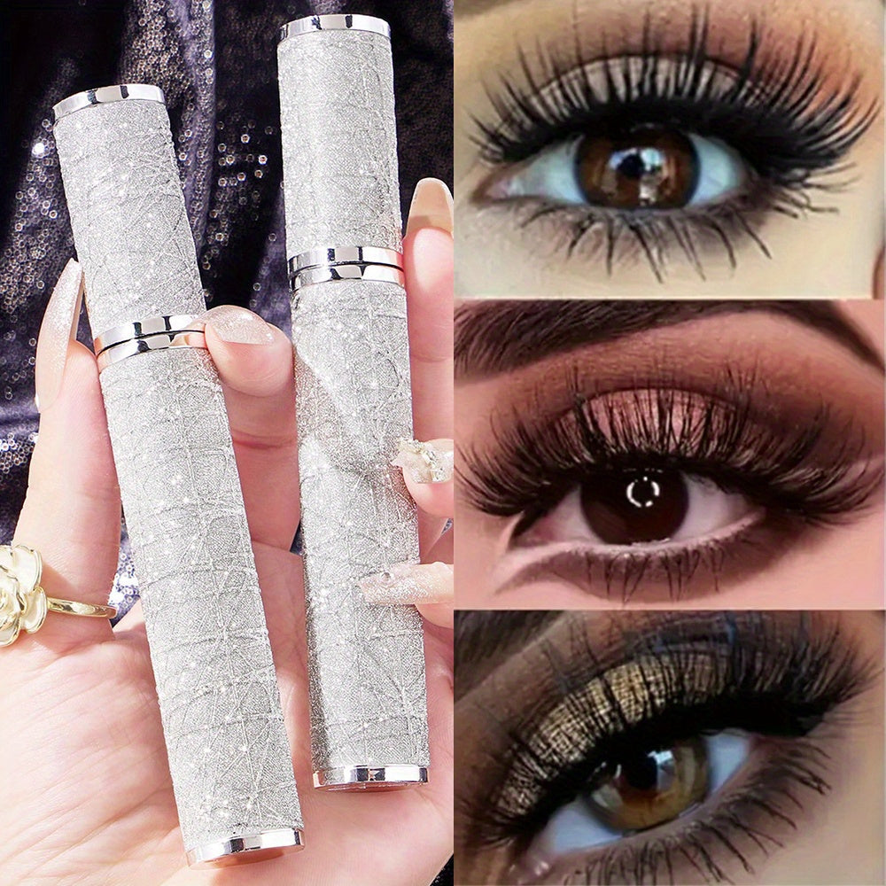 2pcs Galaxy Extension Mascara Set Dramatic Long Lasting Waterproof Rich Black Smudge-Proof with Metallic Tube Design