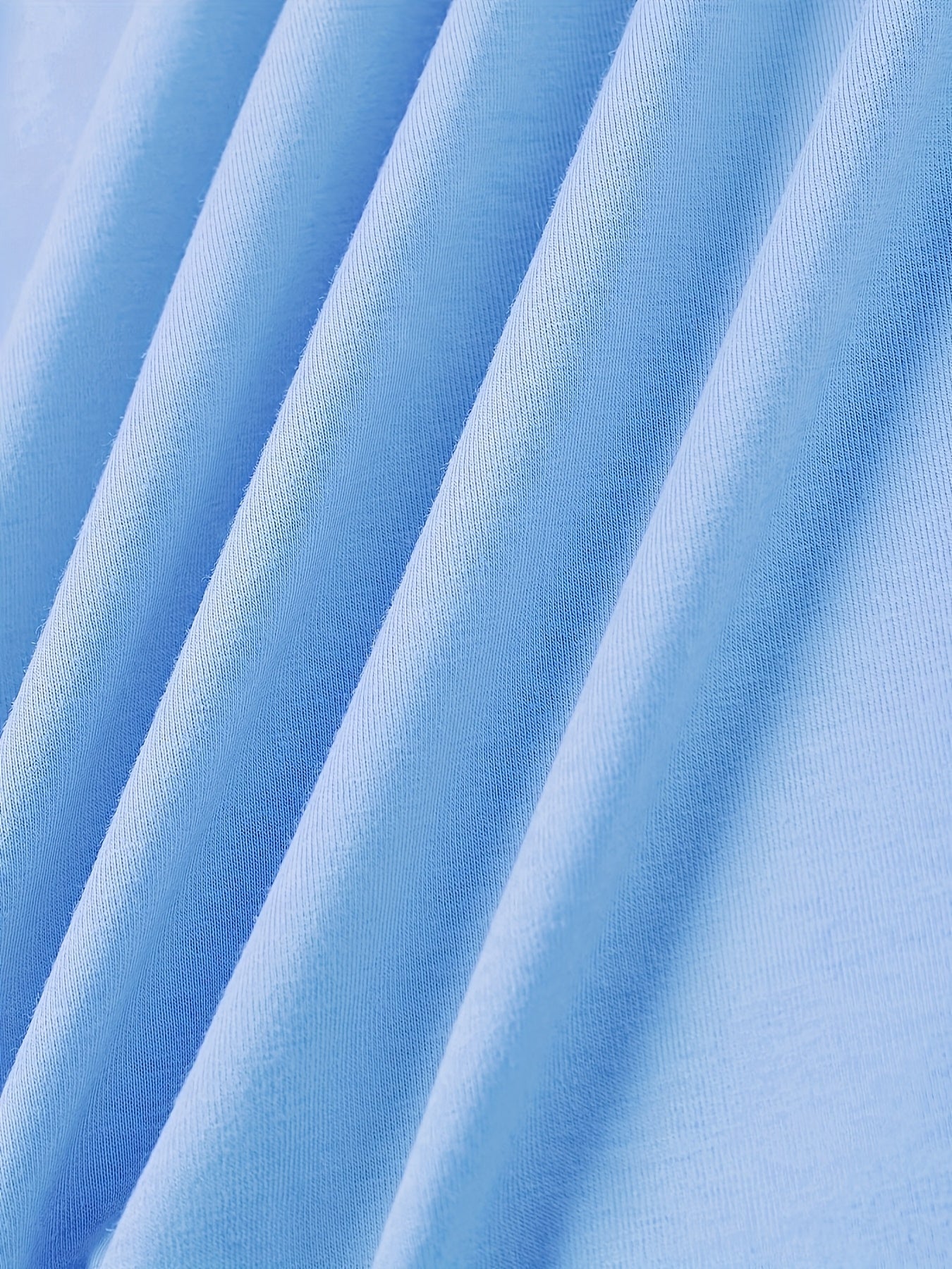 Whimsical "It's Fine I'm Fine Everything Is Fine" Women's Cat Graphic T-Shirt - Light Blue Casual Round Neck Short Sleeve, 100% Machine Washable Relaxed Fit Tee with Sarcastic Humor & Fluffy Black Cat Design, Everyday Clothin