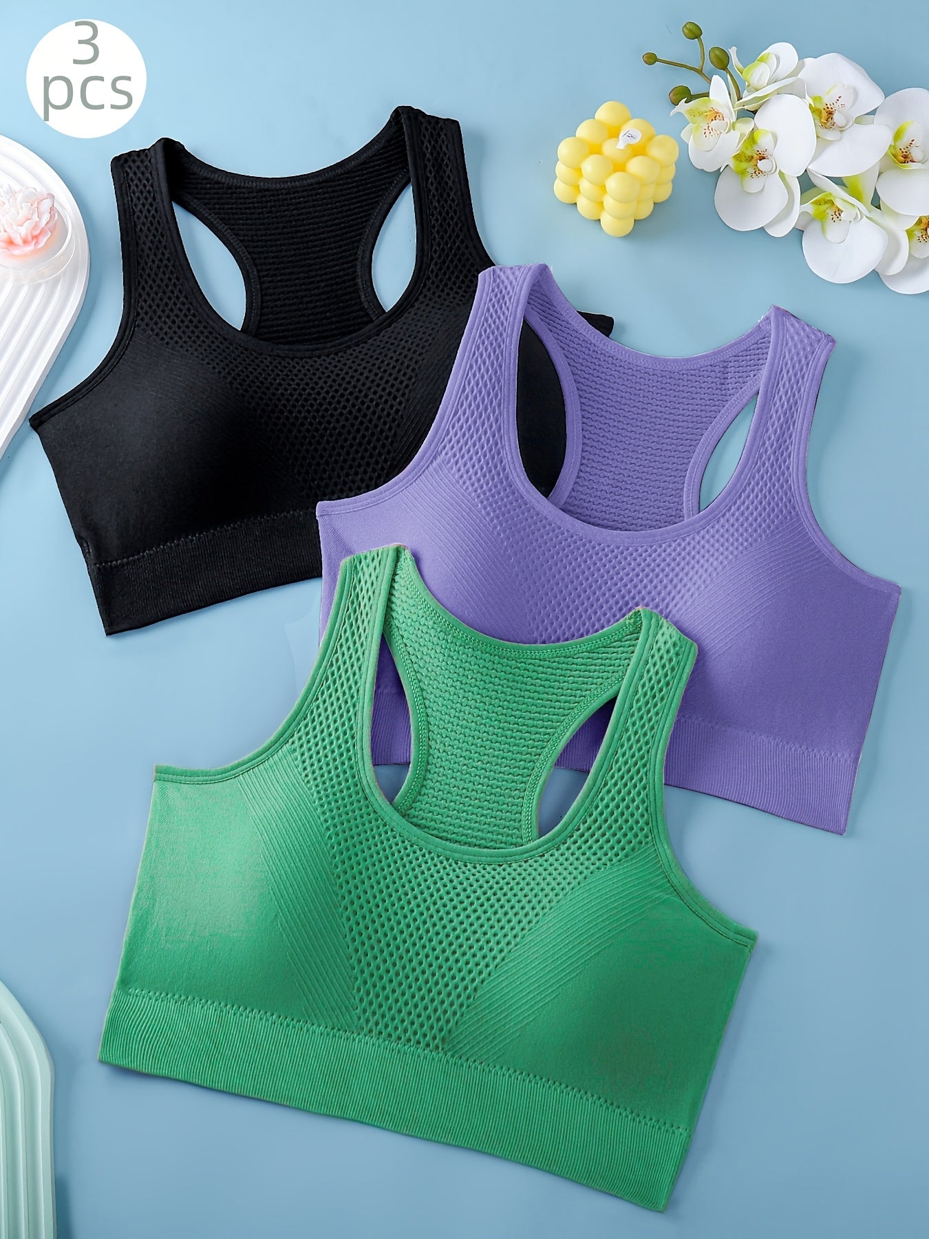 3pcs Sports Bras For Women,