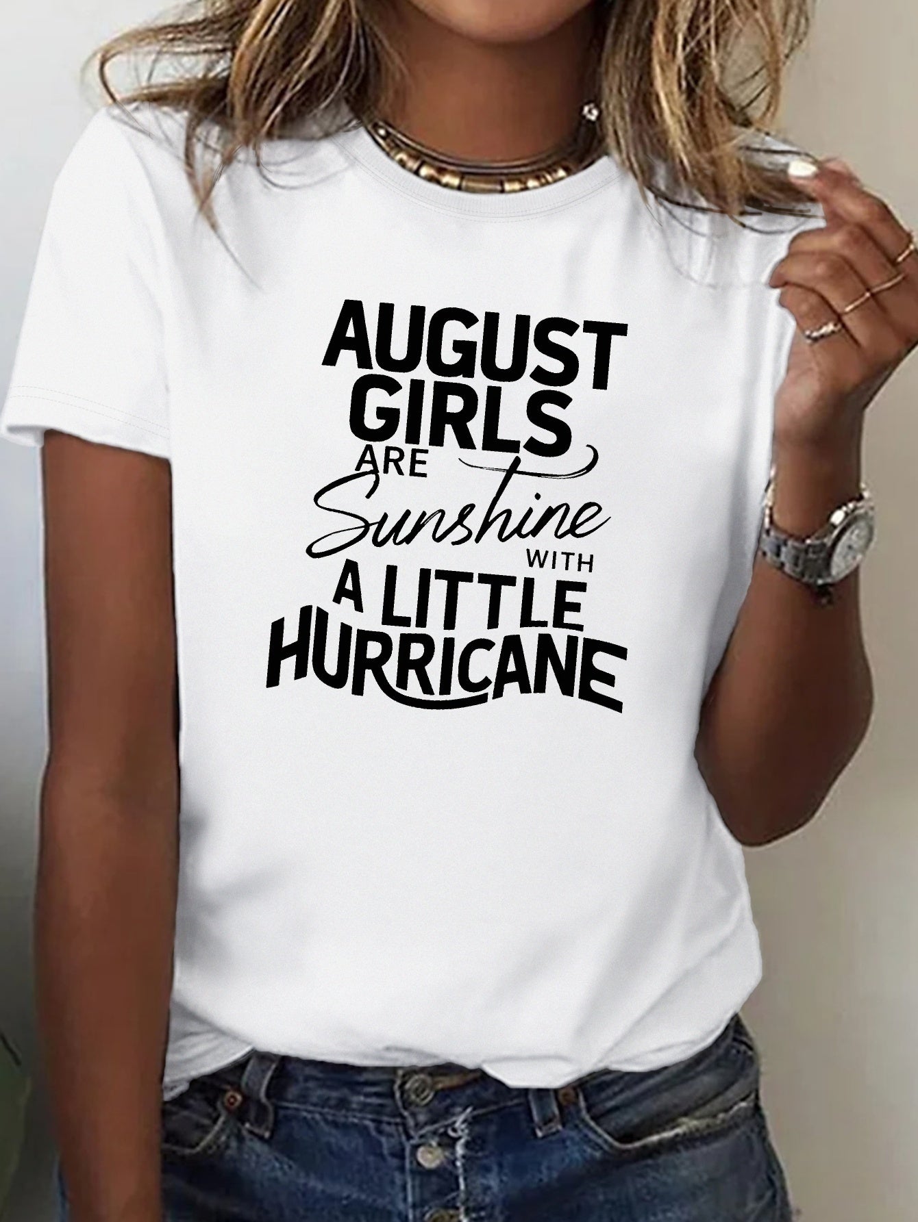 August Girl Is Sunshine Pure Women's T-shirt Comfortable Edition