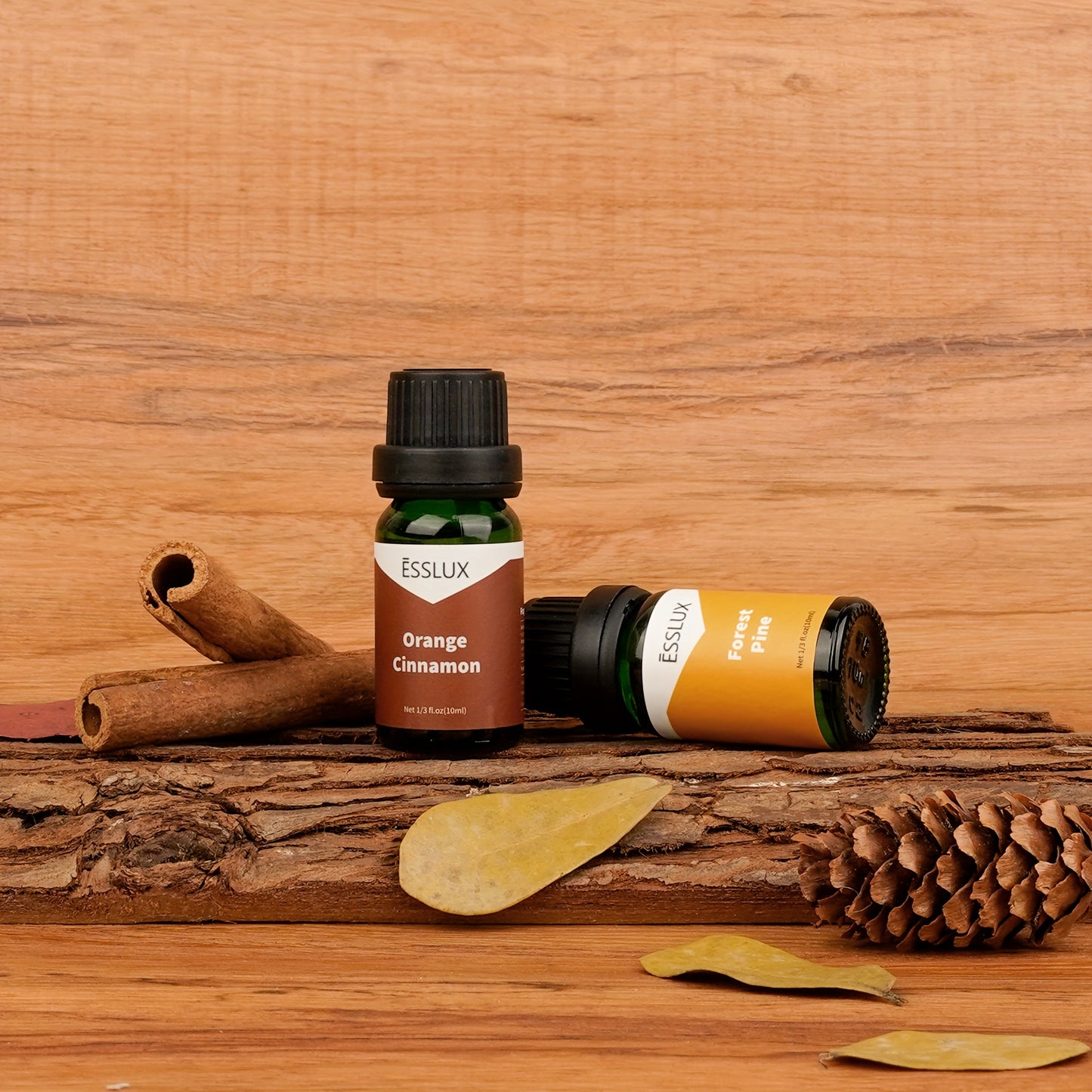 6x0.34oz Autumn Fragrance Oil Set ESSLUX Fall Scented Oils for Candle Making Diffuser Laundry Dryer Ball Aromatherapy Gift Set Forest Pine Orange Cinnamon Pumpkin Pie Maple Syrup