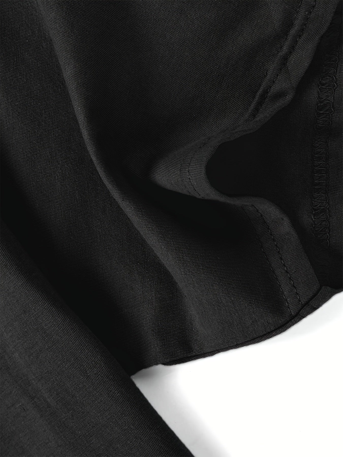 1pc Women's Casual V-Neck T-Shirt with Absolutely Not Slogan Black