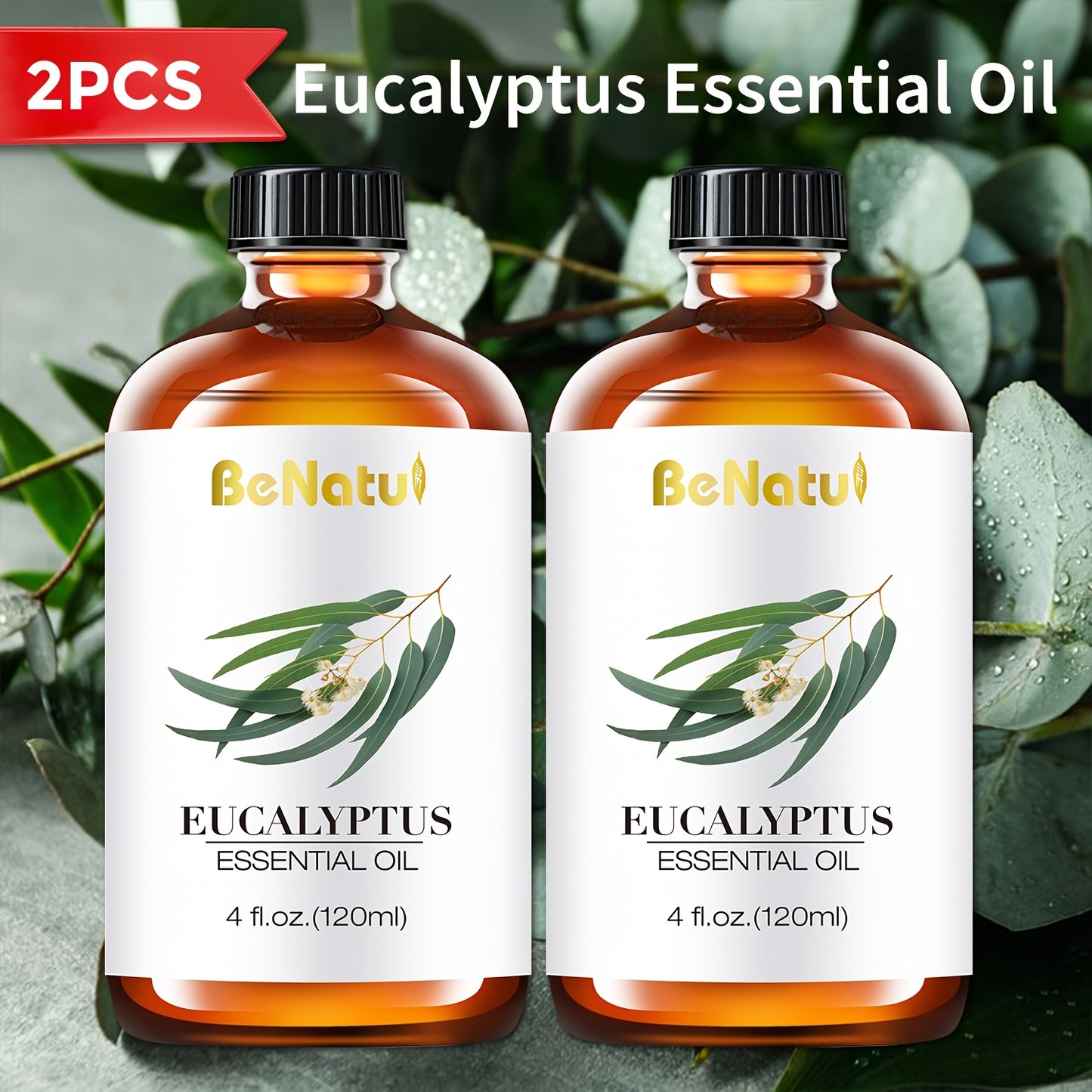 2 Pieces 4.06 Ounce Eucalyptus Essential Oil for Moisturizing Facial and Body Massage Oil Deep Nourishing Suitable for Body Face Hair DIY Gifts