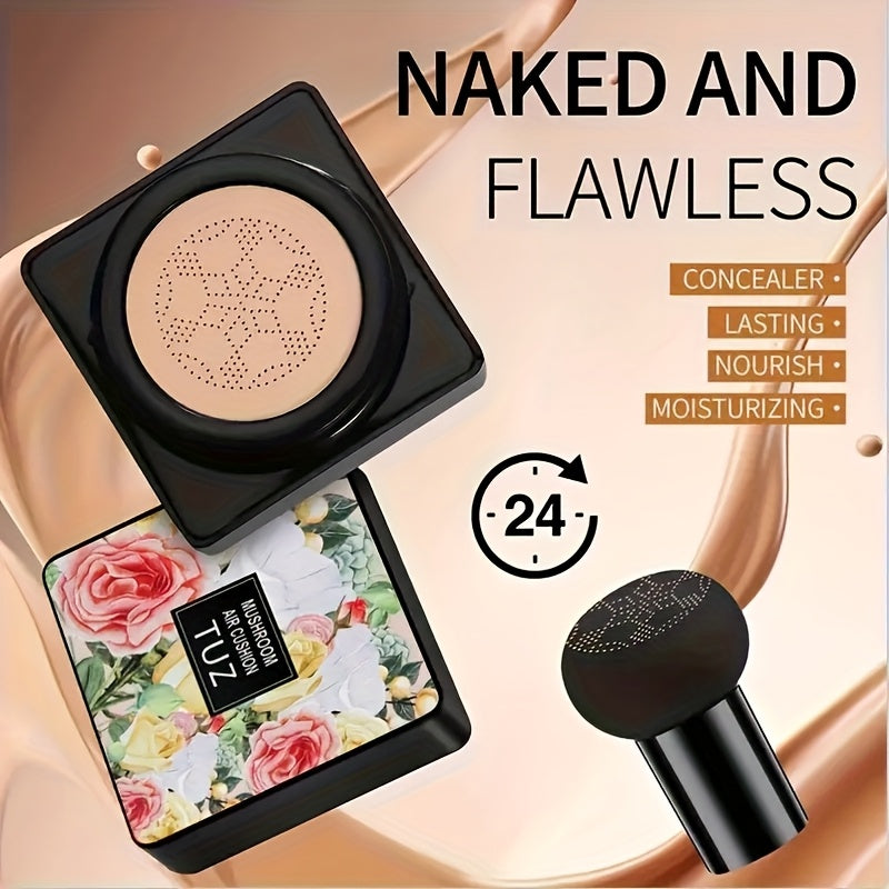 Mother's Day Gift 2pcs Mushroom Head Air Cushion Foundation Makeup BB Cream CC Cream Flawless Lightweight Full Coverage Long Lasting Moisturizing Concealer Natural Nude Makeup