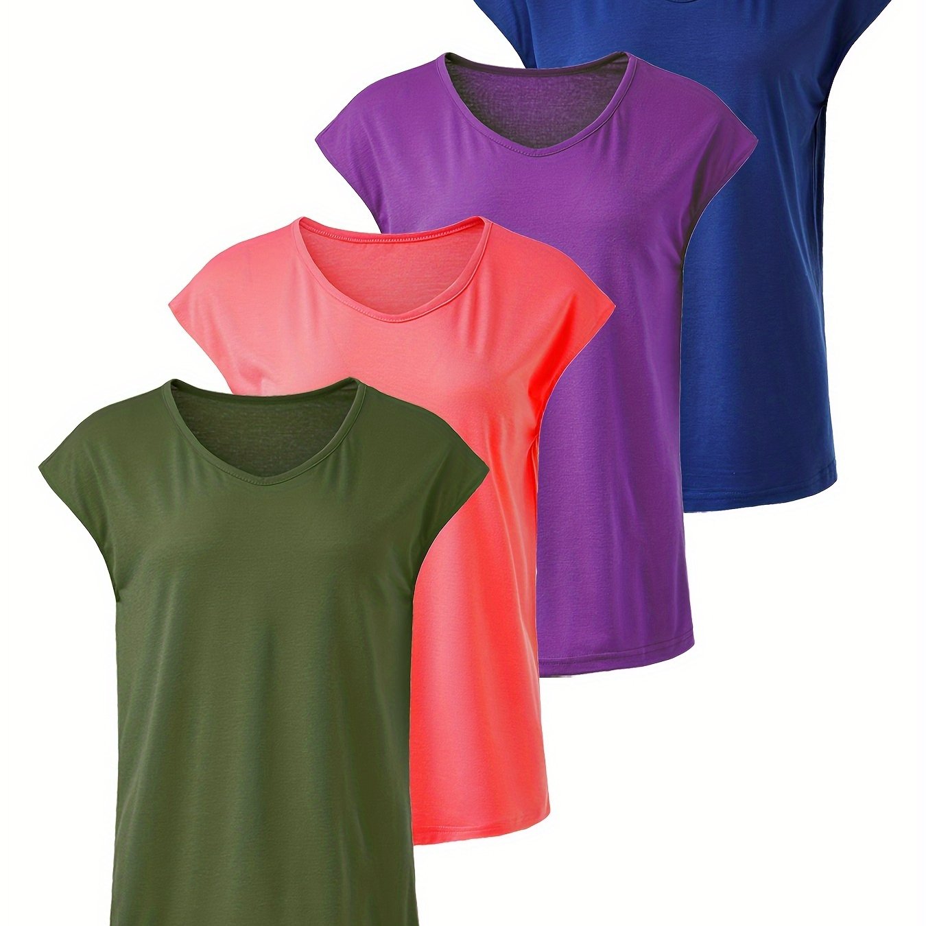 4pcs Women's Casual Sports T-Shirts