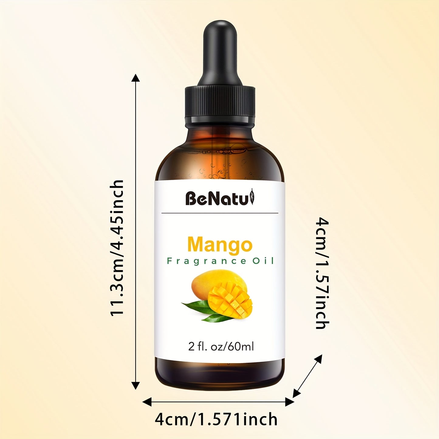 2.03 Ounce Mango Fragrance Essential Oil High End Fruit Essential Oil Lasting Aroma Suitable for Diffuser Humidifier Air Purifier Oil Burner Candle Making