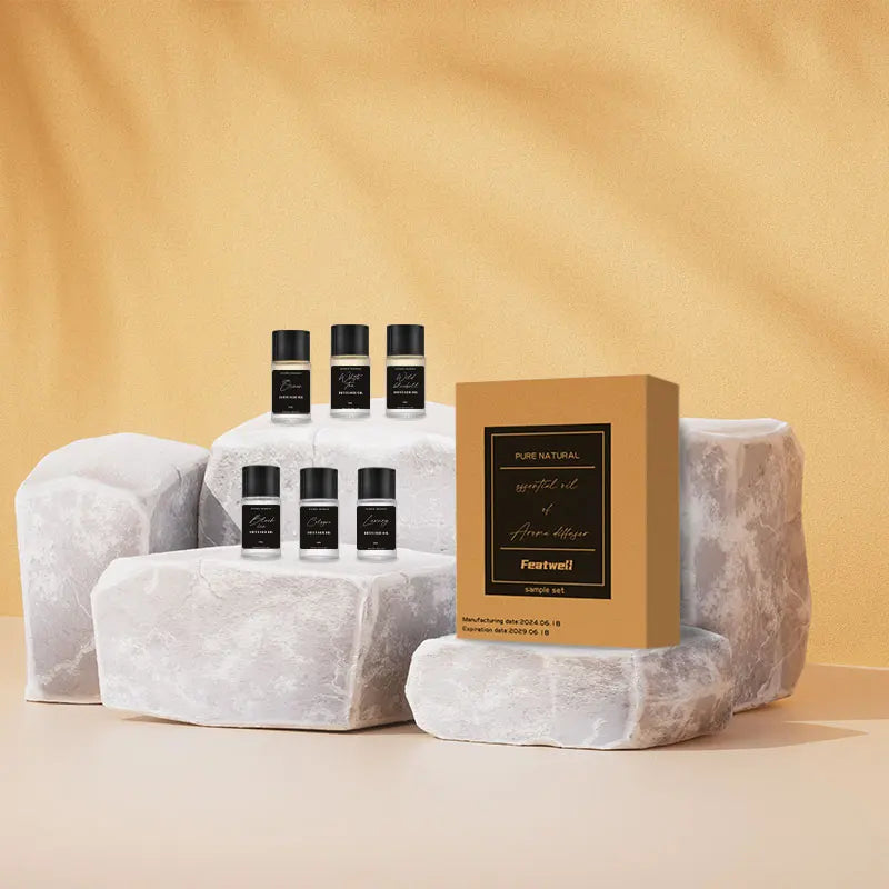 6 Bottles of 10ml Essential Oil Car Diffuser Refill - Long-Lasting Freshener with Perfume Aroma Scent