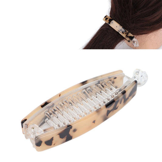 Hair Claw Banana Barrettes Nonslip Clip Beige Tortoiseshell
