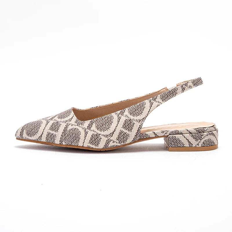 Summer Low Heel Ankle Strap Sandals