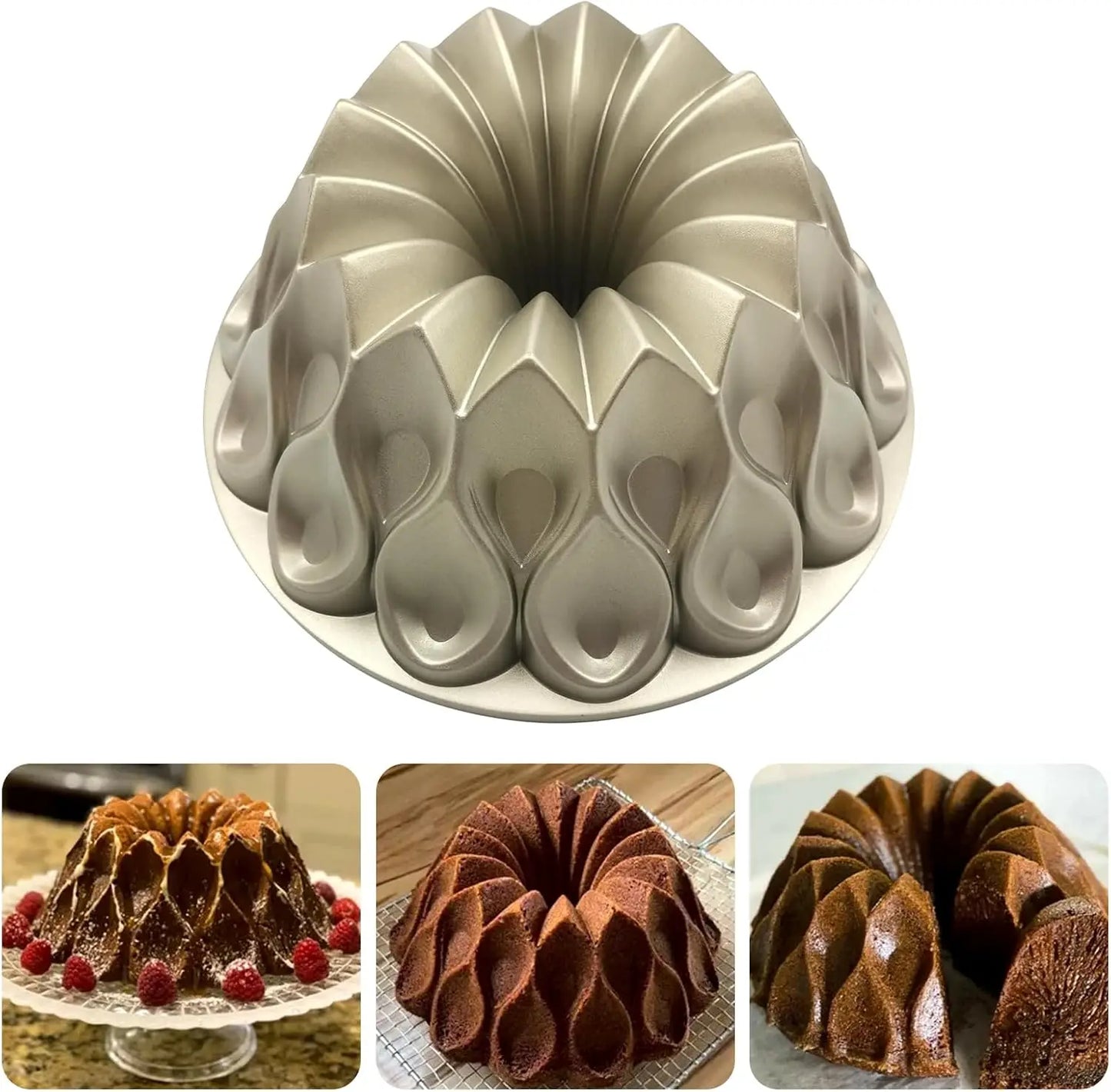 Charlotte Cake Mold Cake Pan Aluminium Kitchen Accessories Decoration Christmas Wedding Valentine’s 3D Charlotte Cake Pan