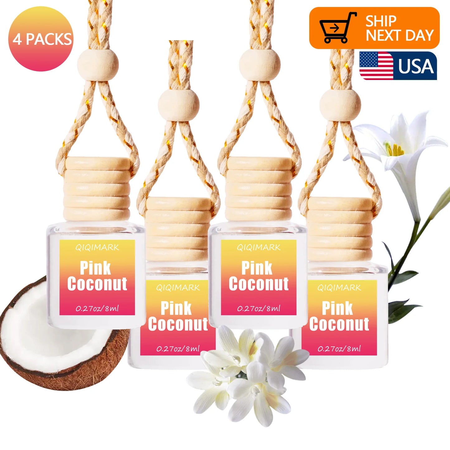 4 Pack Pick 80+Scents,,Car Air Freshener Diffuser For Essential Oils Scents Fragrance Aromatherapy Automobile Diffuser