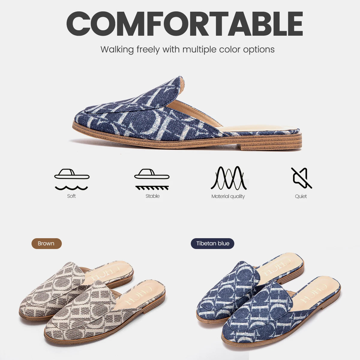 Luxury Summer New 2024 Slippers Women's Low Heel Shoes