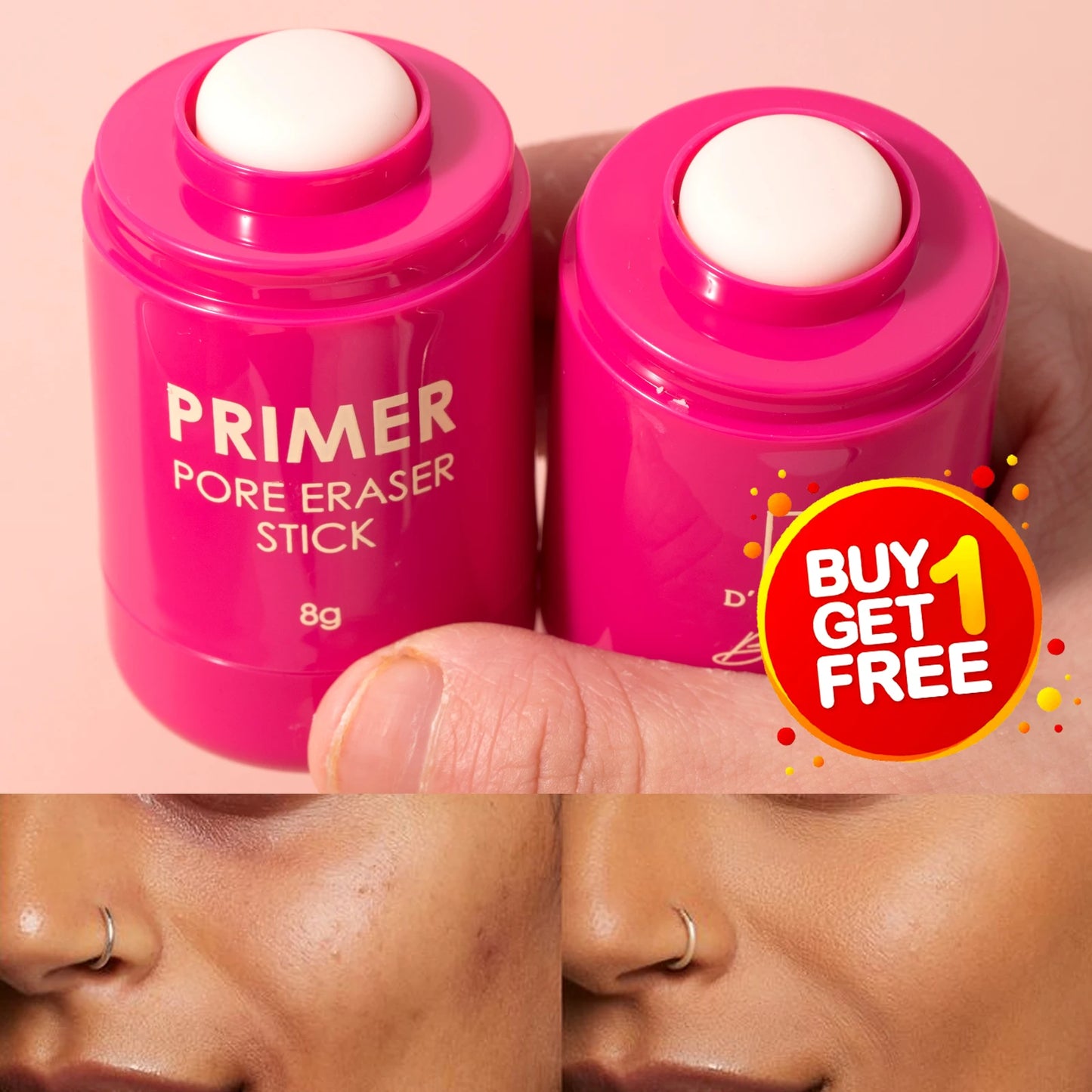 2pcs Pore Minimizer Primer Gel Makeup Base Primer For Flawless Vegan Cruelty-Free Smooth Brighten Skin Long Lasting Makeup
