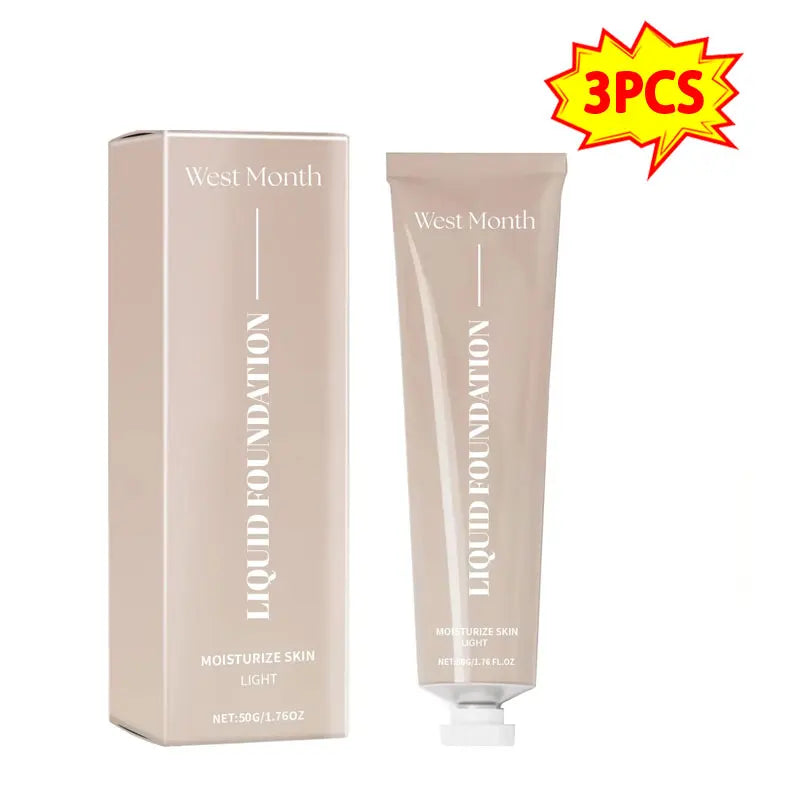 Liquid Foundation Waterproof No Creasing Long Lasting Moisturizing No Separation Even Skin Natural Effect Concealer Makeup Set