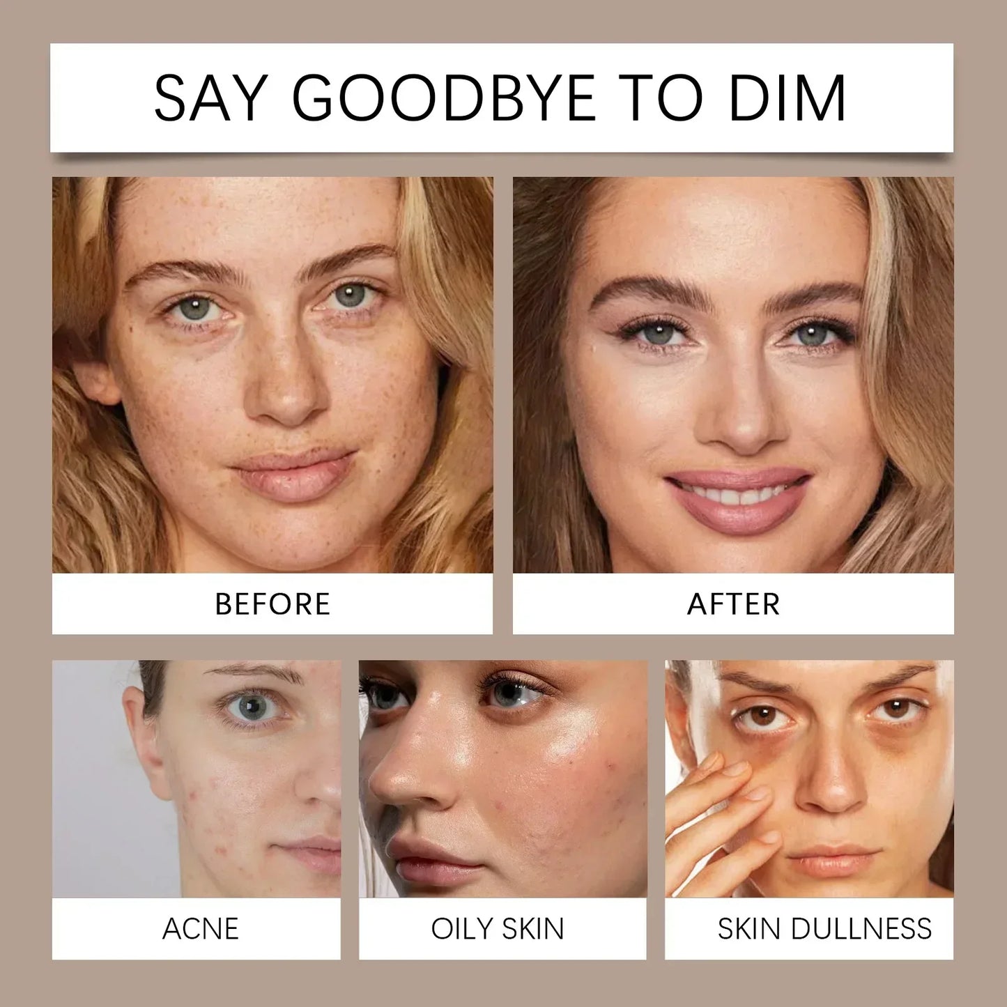 Liquid Foundation Waterproof No Creasing Long Lasting Moisturizing No Separation Even Skin Natural Effect Concealer Makeup Set