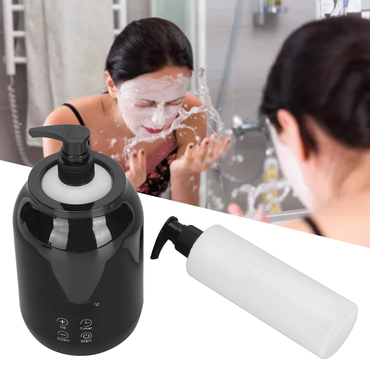 Essential Oil Heater LED Display Temperature Adjust Single Massage Oil Bottle Warmer