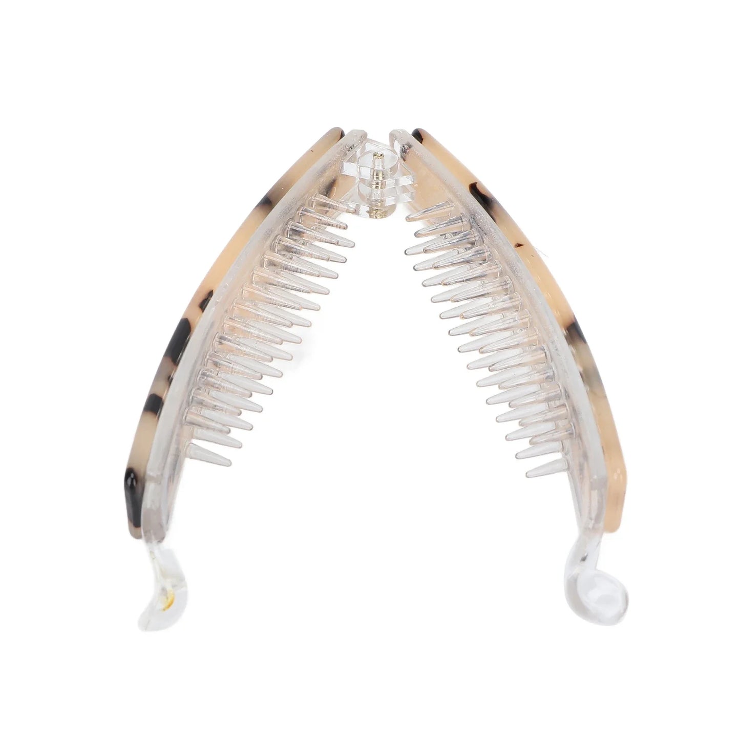 Hair Claw Banana Barrettes Nonslip Clip Beige Tortoiseshell