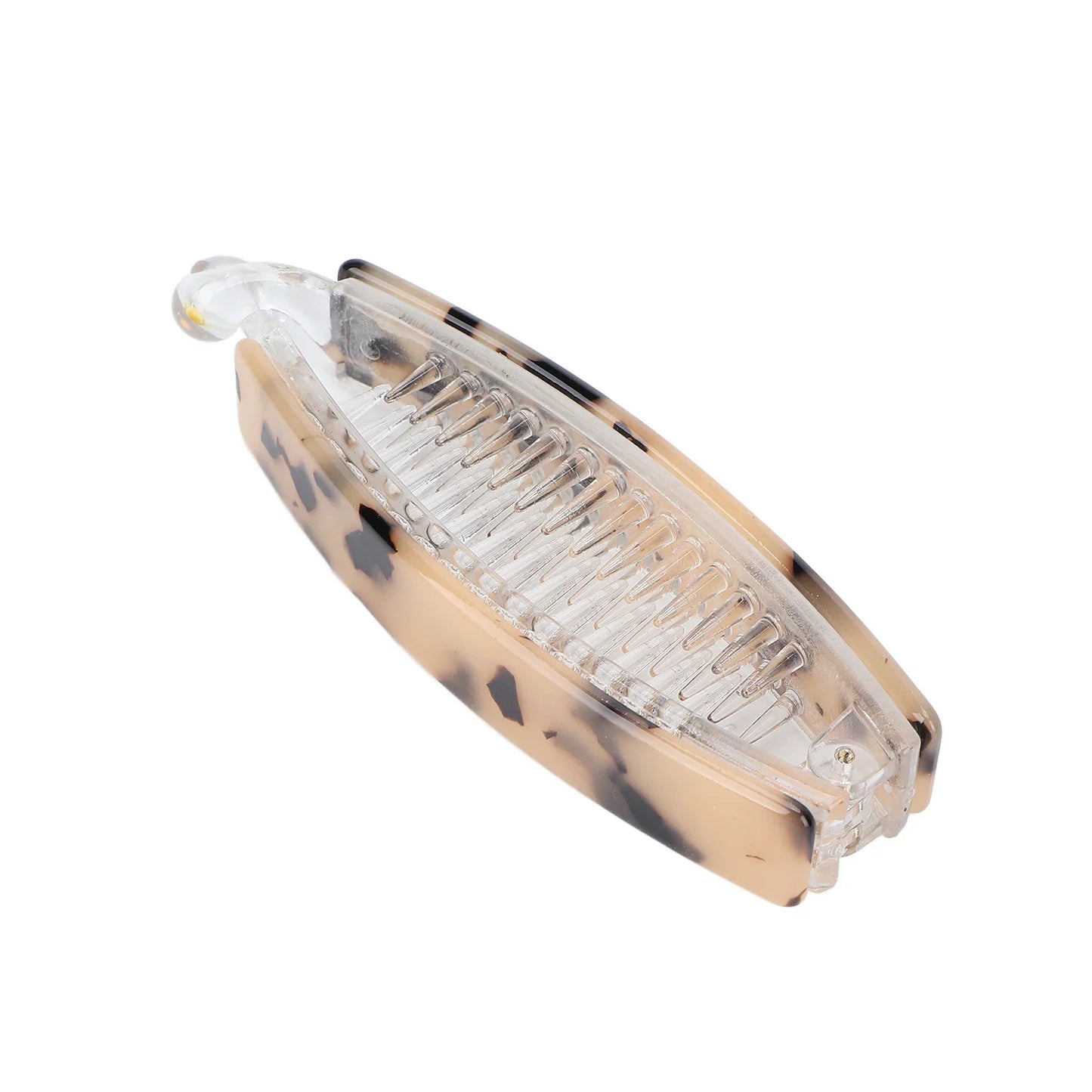 Hair Claw Banana Barrettes Nonslip Clip Beige Tortoiseshell