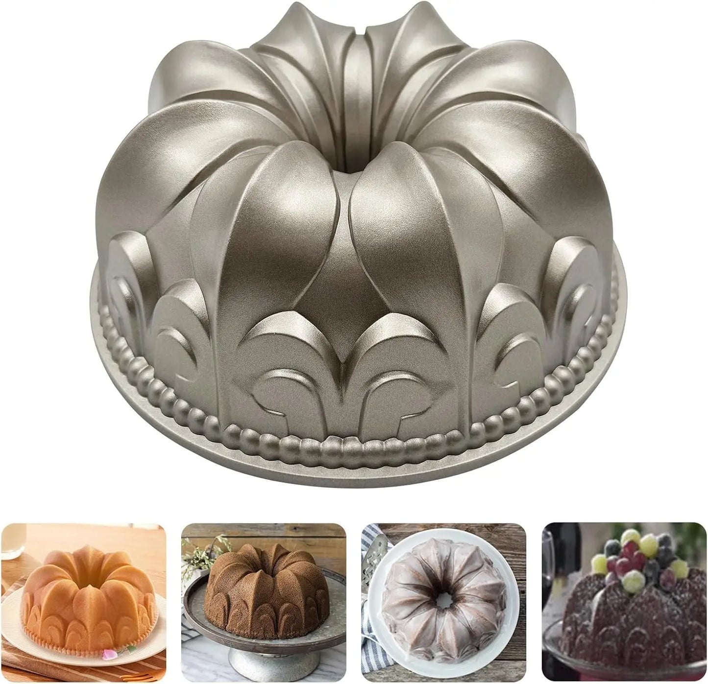 Charlotte Cake Mold Cake Pan Aluminium Kitchen Accessories Decoration Christmas Wedding Valentine’s 3D Charlotte Cake Pan