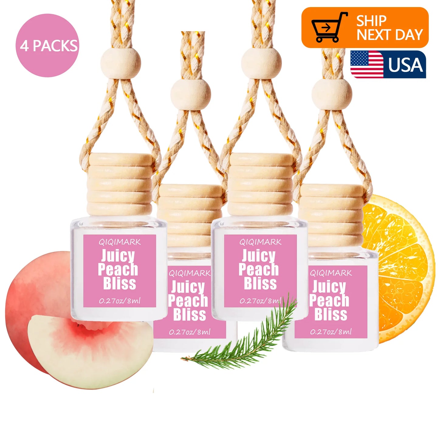 4 Pack Pick 80+Scents,,Car Air Freshener Diffuser For Essential Oils Scents Fragrance Aromatherapy Automobile Diffuser