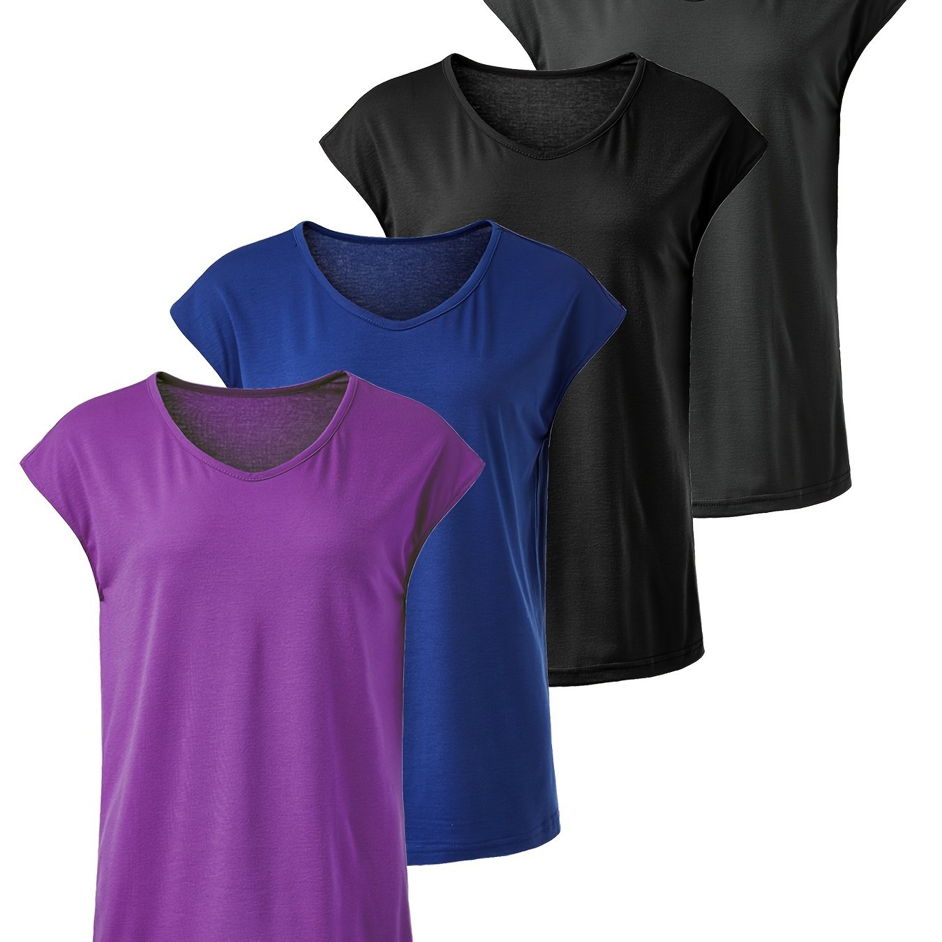 4pcs Women's Casual Sports T-Shirts