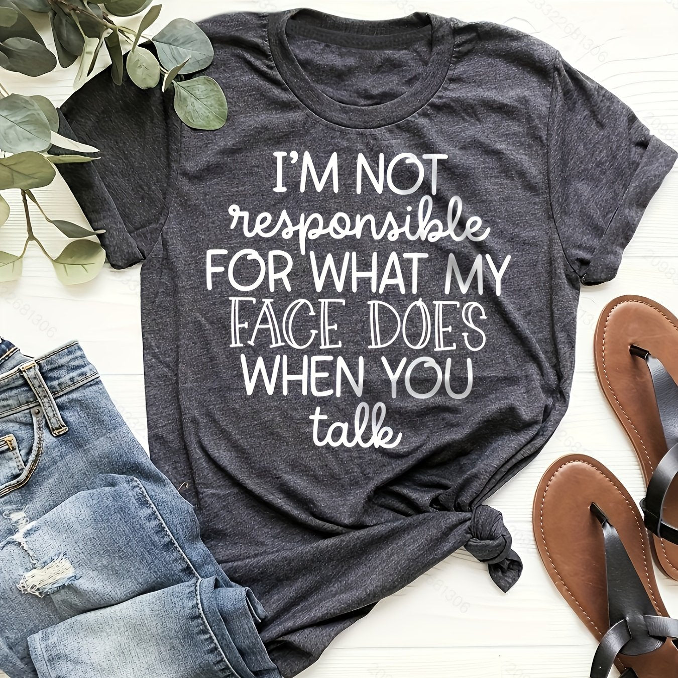 Fashionable Womens Graphic Print T-Shirt Casual Top Summer